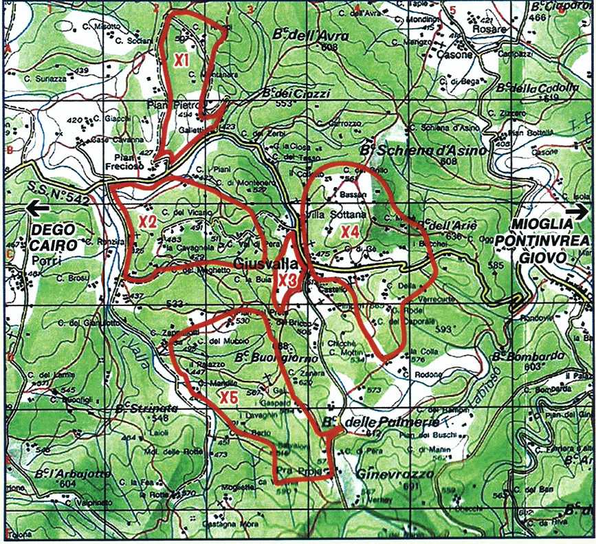 mappa percorsi